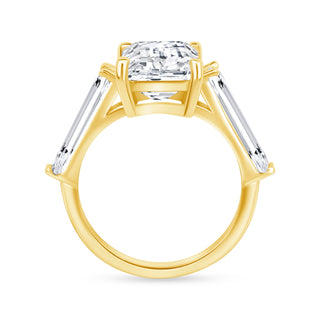 The Caroline: 5CT Emerald Cut Diamond in 14K Gold