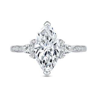 The Avery: 2.5CT Marquise Cut Diamond in 14K Gold