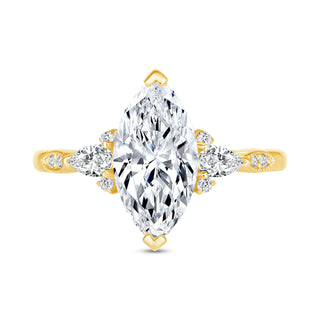 The Avery: 2.5CT Marquise Cut Diamond in 14K Gold