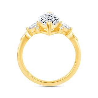 The Avery: 2.5CT Marquise Cut Diamond in 14K Gold