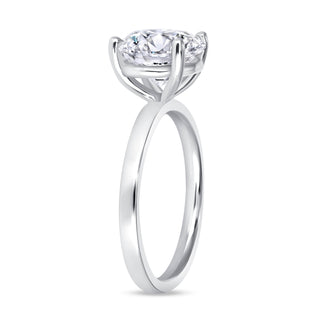 The Emma: 3CT Round Cut Diamond in 14K Gold