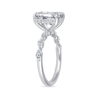 The Isabelle: 3CT Emerald Cut Diamond in 14K Gold