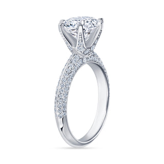 The Noelle: 3CT Round Cut Diamond in 14K Gold