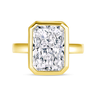The Allison: 4CT Elongated Radiant Cut Diamond in 14K Gold