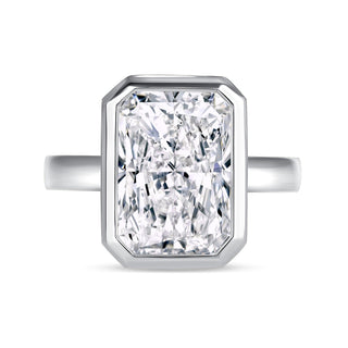The Allison: 4CT Elongated Radiant Cut Diamond in 14K Gold