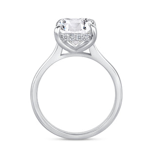 The Evelyn: 4CT Elongated Cushion Cut Diamond in 14K Gold
