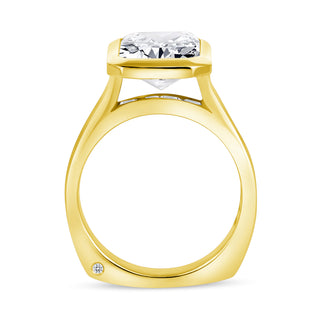The Allison: 4CT Elongated Radiant Cut Diamond in 14K Gold