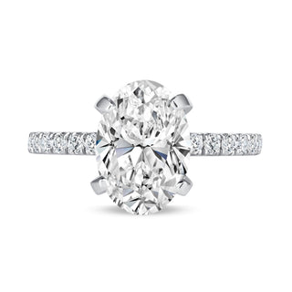The Madison: 3CT Oval Cut Diamond in 14K Gold