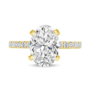 The Madison: 3CT Oval Cut Diamond in 14K Gold