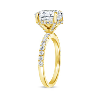 The Madison: 3CT Oval Cut Diamond in 14K Gold