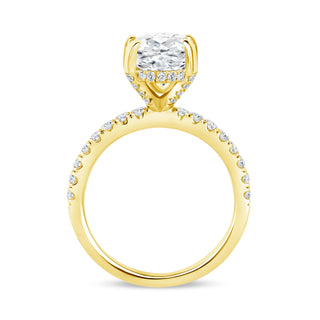 The Madison: 3CT Oval Cut Diamond in 14K Gold
