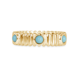 Turquoise Croissant Ring