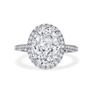 5.0 Ct Oval Cut Halo Engagement Ring