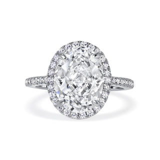 The Hannah: 4CT Oval Cut Diamond in 14K Gold