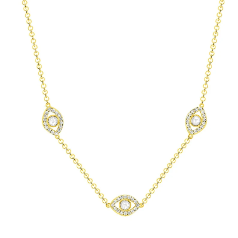 Sterling Silver Eye Necklace