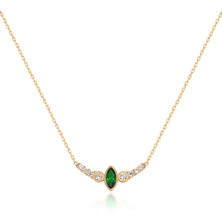 Marquise Cut Color Gemstone Necklace