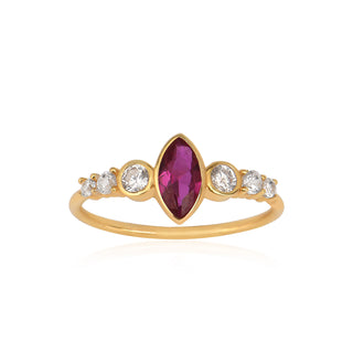 Marquise Cut Gemstone Ring