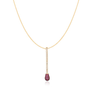 Match Necklace with Pave Colored CZ