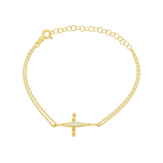 Cross Double Chain Bracelet