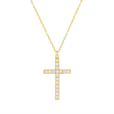 Angelica Cz Cross Necklace