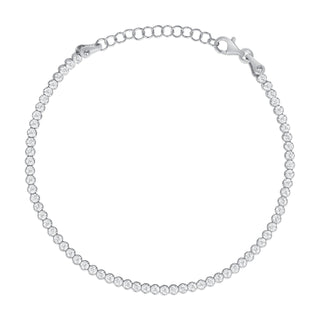 925 Sterling Silver Tennis bracelet available in 14K Yellow Gold Vermeil embellished with cubic zirconia